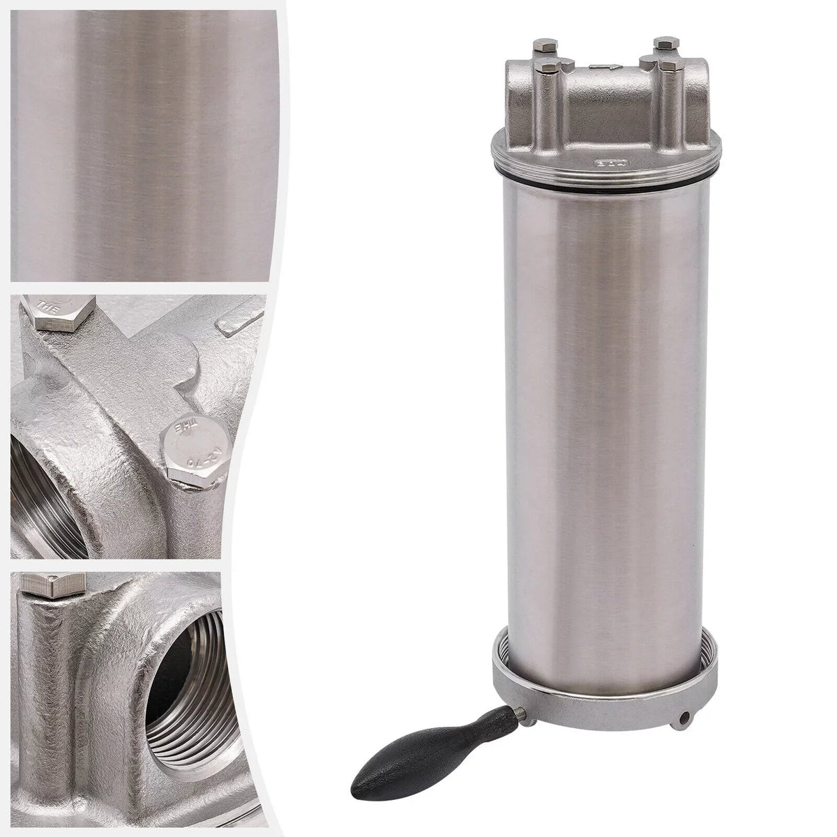 304 10" Stainless For Filter Housing 3/4" Cartridges Duty Steel Heavy Npt liquid