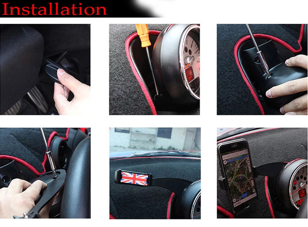 For Holder Mount Stand Cradle Car Mini F54 360°Rotation Phone Cooper F56 F55 RD