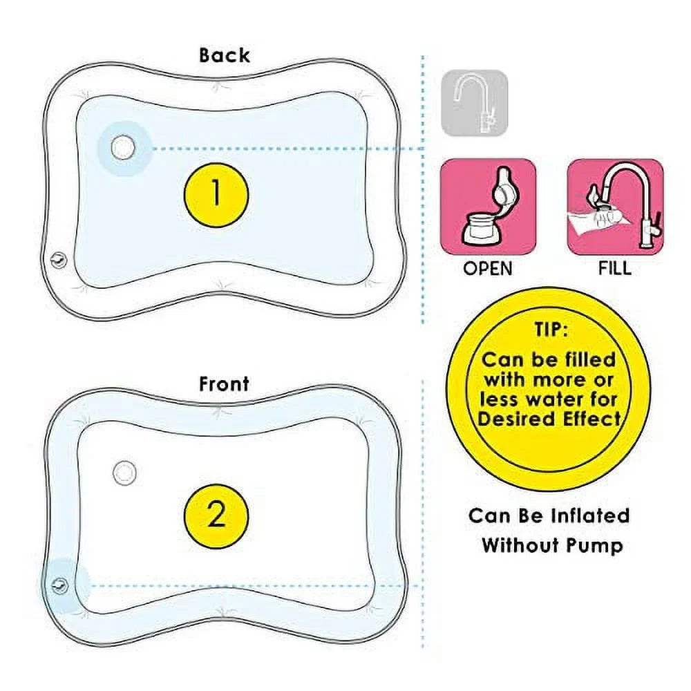 Baby's and Play Splashin'kids Growth mat Perfect time Fun Premium Activity Tummy Infants liquid The is Stimulation Inflatable Your time Toddlers Center