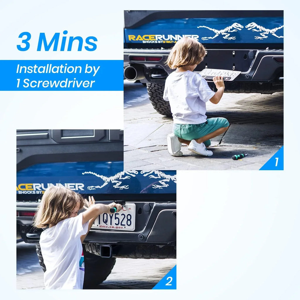 Vehicles Solar Reverse Backup IP68 for Camera Camera Wireless Plate Trailer/SUV AUTO-VOX Camera License Waterproof