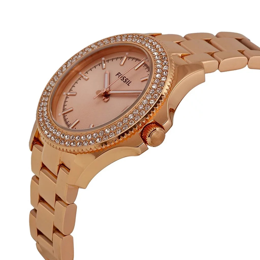Steel Rose AM4454 Watch Women's Traveler Fossil Retro Stainless