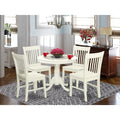 Table With Kitchen Seat Chairs Retro White Set And HomeStock 4 Table 5 Kitchen Linen Pc Dining In Wood Relaxation A