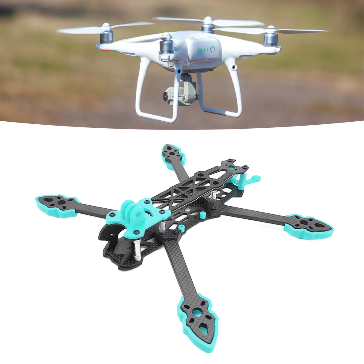Racing 225mm Quadcopter Blue Fiber Carbon RC Accessories Drone Professional Frame Frame for Goldmeet Drone FPV Wheelbase