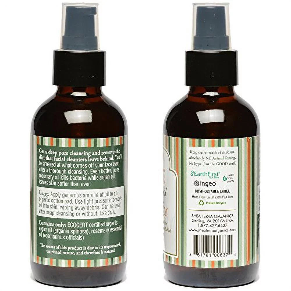 '- Shea & Organics Pore Types All Remover, Vitamin Terra Deep Rosemary oz | Cleansing Treatment, | Oil Argan Skin 4 Bacteria E Oil