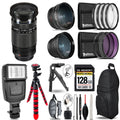 Lens Bundle Flash Olympus Tripod M.Zuiko Lens Accessory Slave 12-200mm 128GB +3 + Kit - f/3.5-6.3 Digital ED +