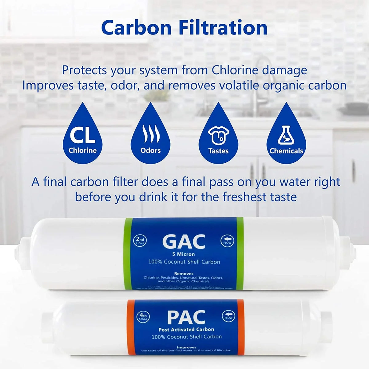 carbon inline replacement sediment, set filters connect osmosis countertop reverse gac 1?4” and pac quick cartridges filters 6 - month system set filter filter filter 3