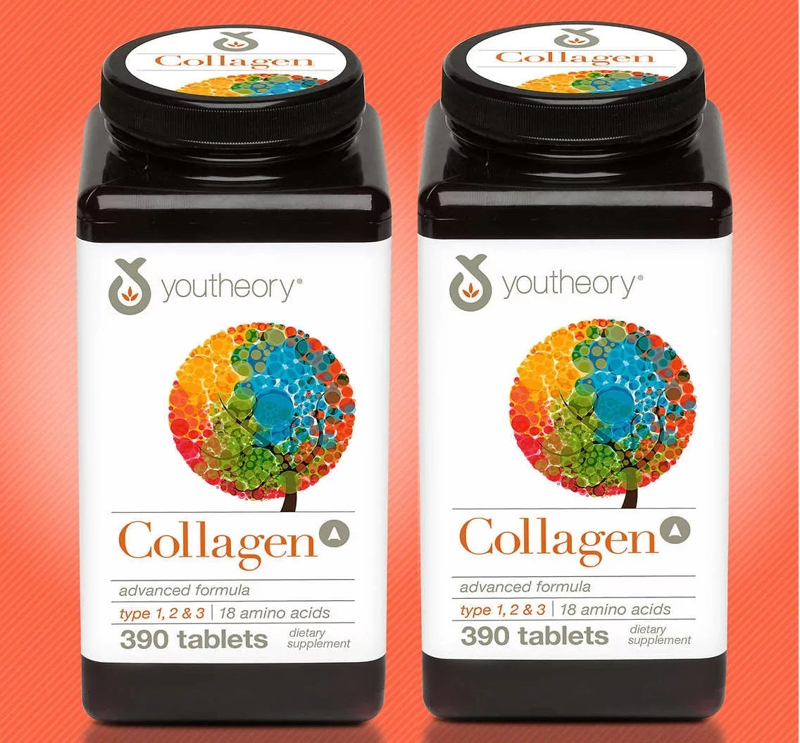 Advanced OF Tablets Collagen 390 Formula, youtheory (PACK 2)