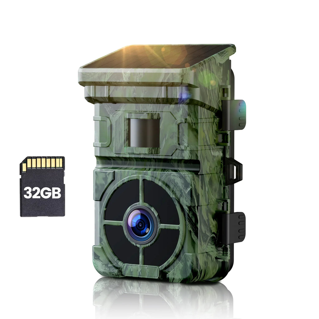 Rechargeable Hunting Card Night Camera CAMPARK IP66 Lithium 2.0" LCD 1080P Vision Cam 0.1s with 24MP Built-in SD Angle Speed Solar 2500mAh 120°Wide Trigger Game Battery Trail Camera Waterproof with