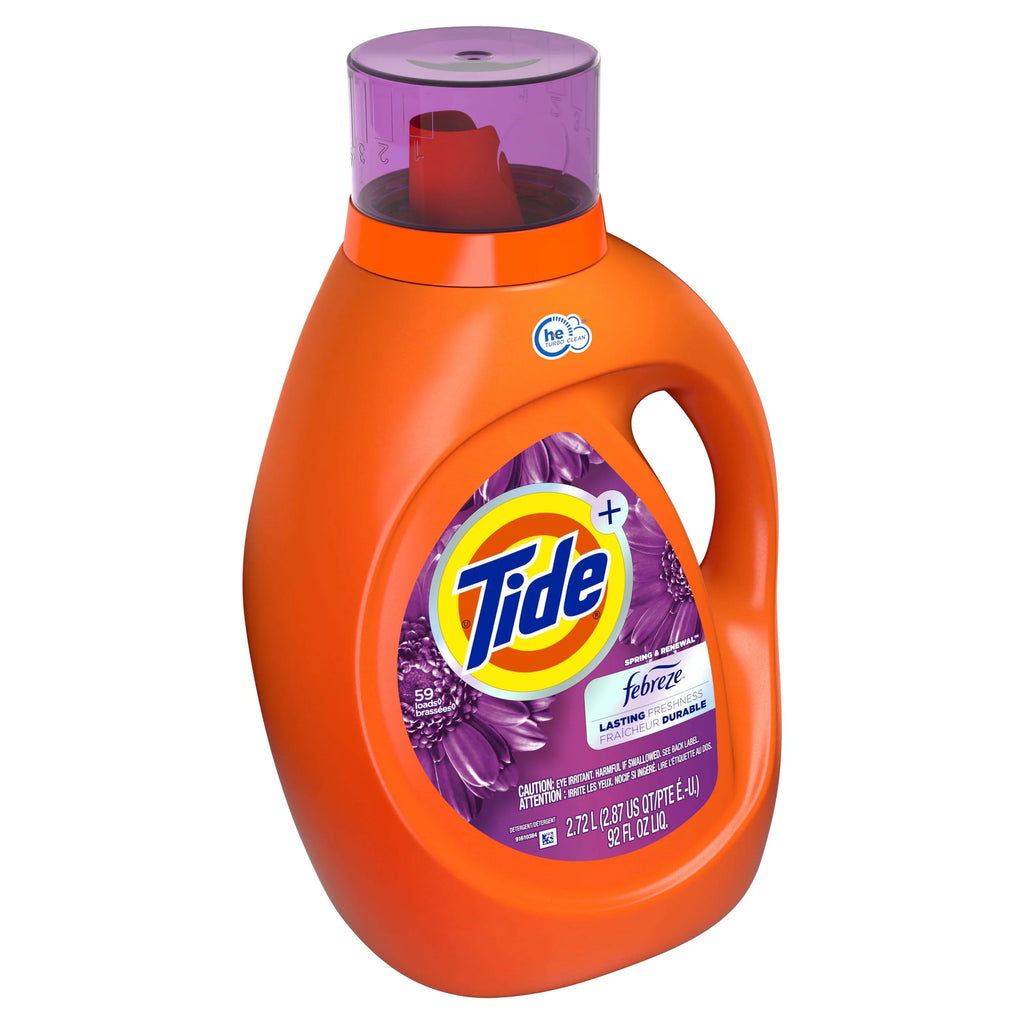 oz Spring Loads & Tide 92 Liquid Laundry Renewal fl HE, 59 Detergent,