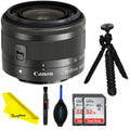 Lens IS Basic 15-45mm Canon STM BuzzPhoto - EF-M f/3.5-6.3 (Graphite) Bundle