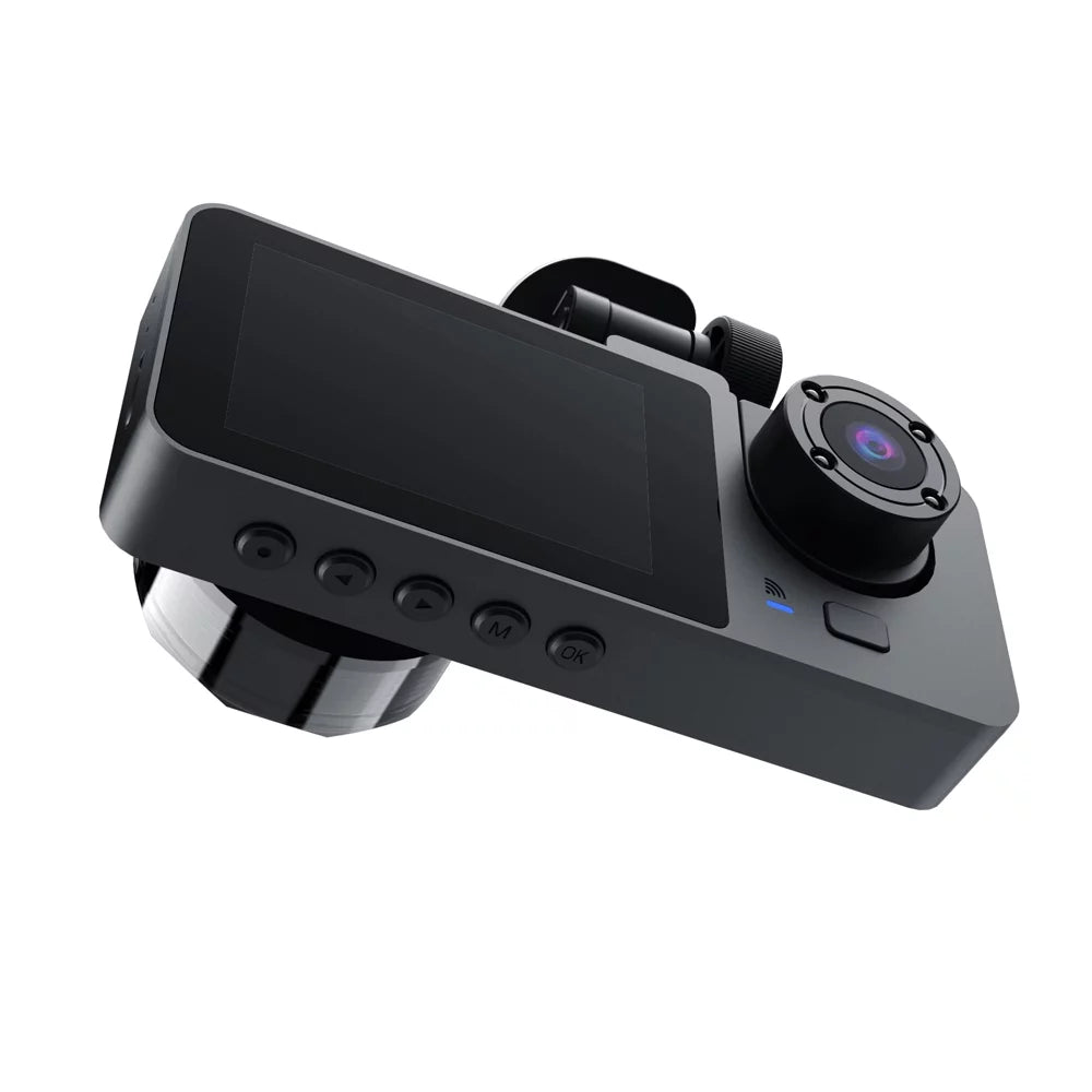 Camera Recording Lock Support 2 Recorder Inside One-Key & & Shinysix Driving Motion Inch Rear 1080P Camera Loop Night-Vision Front Detection Dashcam Screen Dash DVR