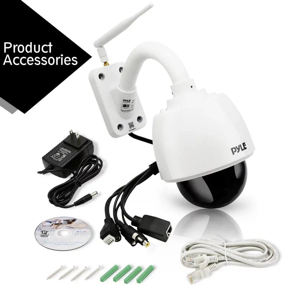 SD PIPCAMHD47.5 exterior WiFi Built in 32g Optical 4x Hi-Res PYLE Weatherproof Camera Cam - Zoom HD - IP with