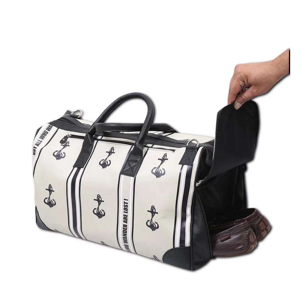 bag with Travel Anchors Weekender Unisex Adjustable Separate Strap Shoe Away Large Compartment with
