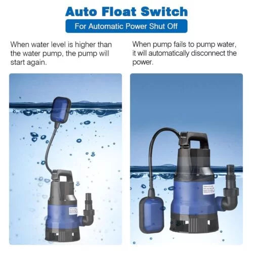 Sump For Submersible 1HP Dirty Pond Swim liquid 750W Pool Pump Clean