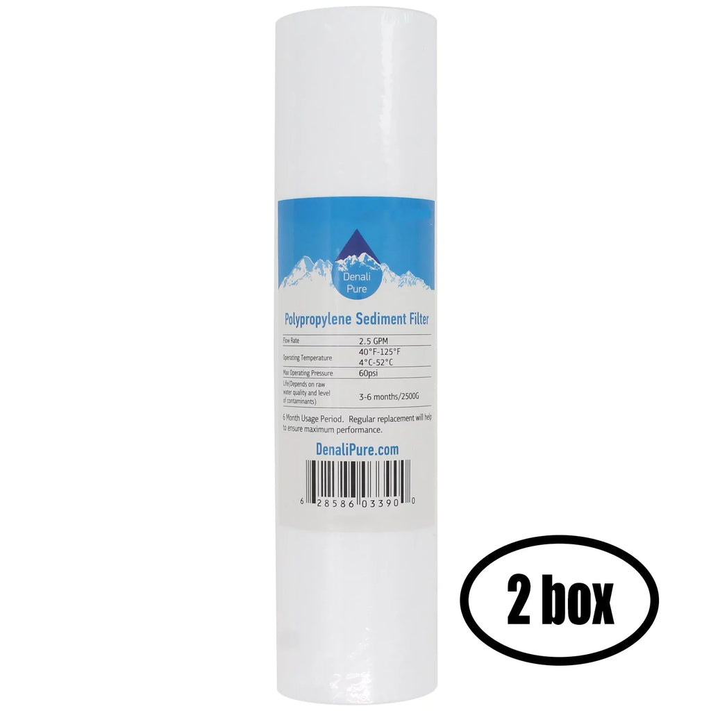 Polypropylene EPE-316L Cartridge Sediment Steel Boxes Stainless Housing 2 for SS20 Filter Replacement House Universal Filter for Whole Aqua-Pure 5-Micron - of 3M 10-inch 3M Aqua-Pure