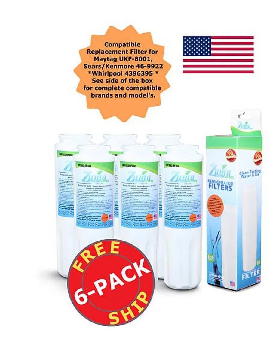 , Made - U.S.A. in ZUMA UKF8001AXX-200 Pack and - OPFM2-RF300 Model , 6 Filter with Brand Ice Compatible liquid , Maytag® #
