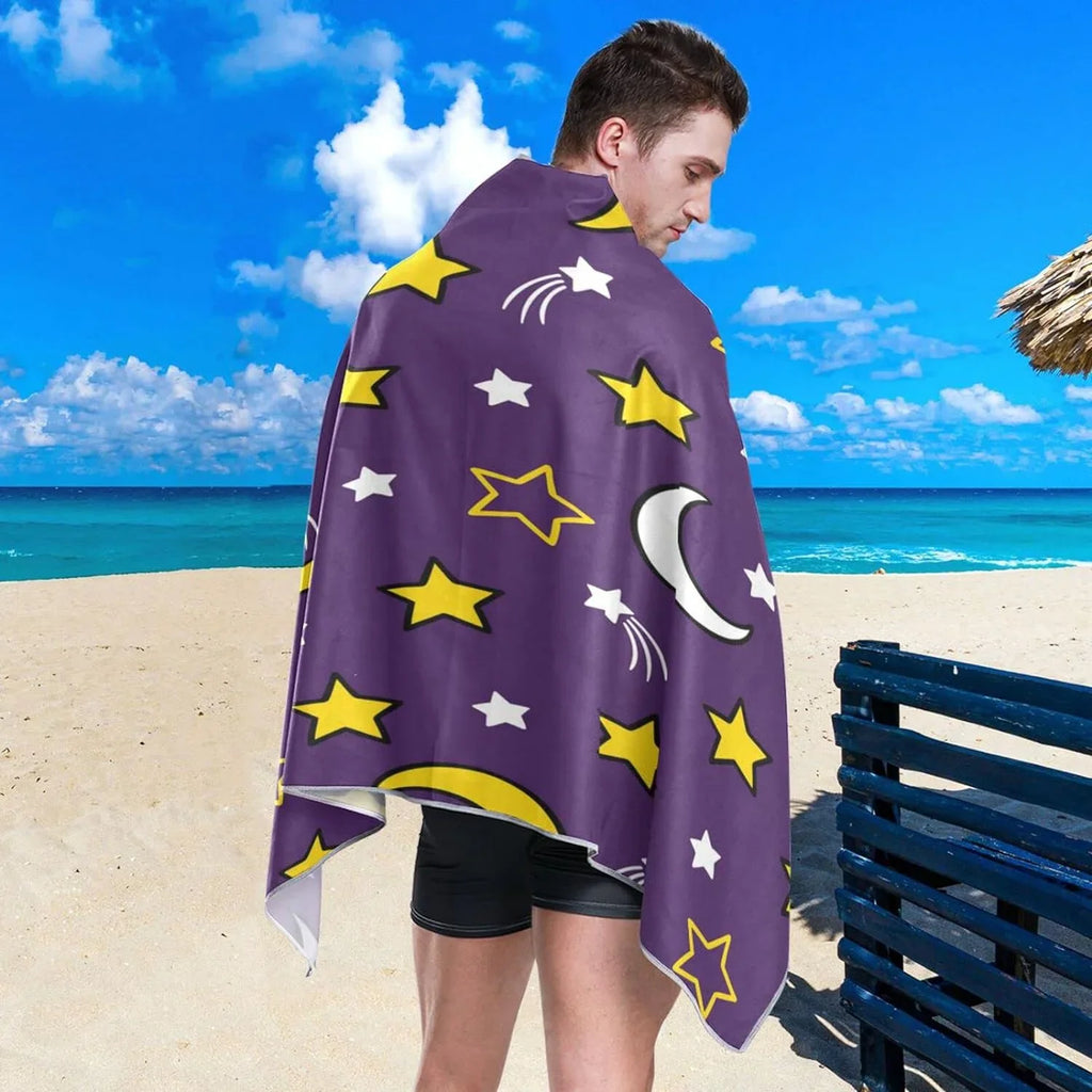 Stars Compact and Camping for Swimming Travel Quick - Dry Moon Towel Oversized Beach Absorbent Holiday（419） Super Towel Bestwell Lightweight - Towels
