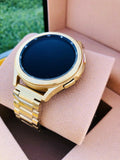 LTE Band Bezel 4 Gold Plated Watch Gray Gold 46mm Gold Custom 24k Galaxy