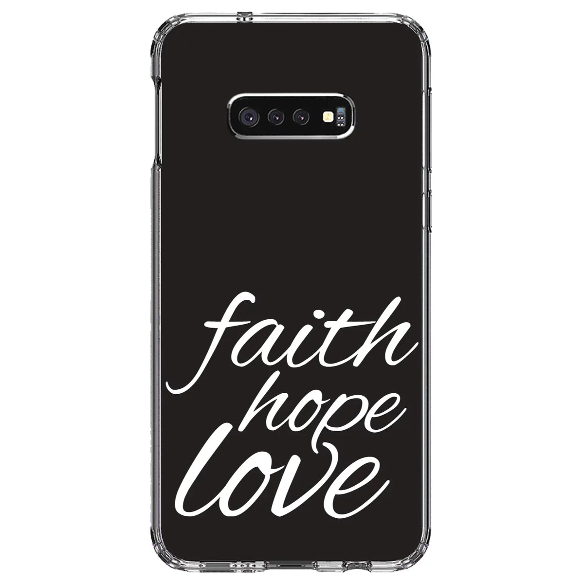 Acrylic Glass Hope - for White Clear TPU Shockproof Back, S10e Bumper, Screen) / Galaxy - Black DistinctInk & Faith / Protector Hybrid Love (5.8" Case Screen Tempered - - Christ