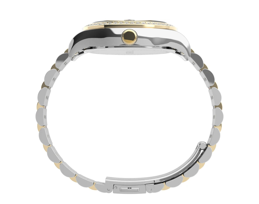 Women's Watch Steel Swarovski� with Timex Bracelet Waterbury 34mm Crystals Legacy Stainless
