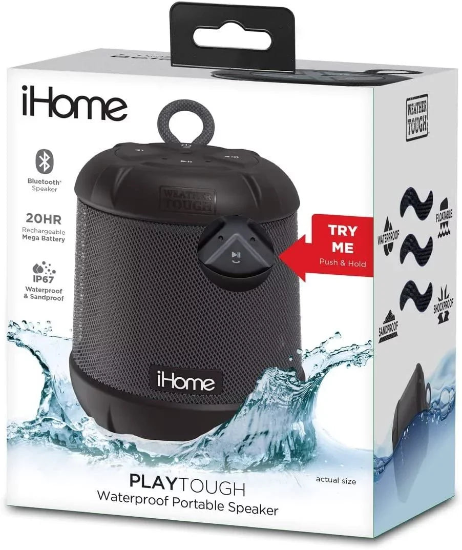iHome Bluetooth Battery 20HR Life Speaker Waterproof with Portable