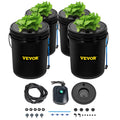 Leafy Hydroponic 5-Gallon, Stone System liquid VEVOR Grow Vegetables Pump, DWC & Indicator with for Kit, Level Air Indoor/exterior 4-Bucket