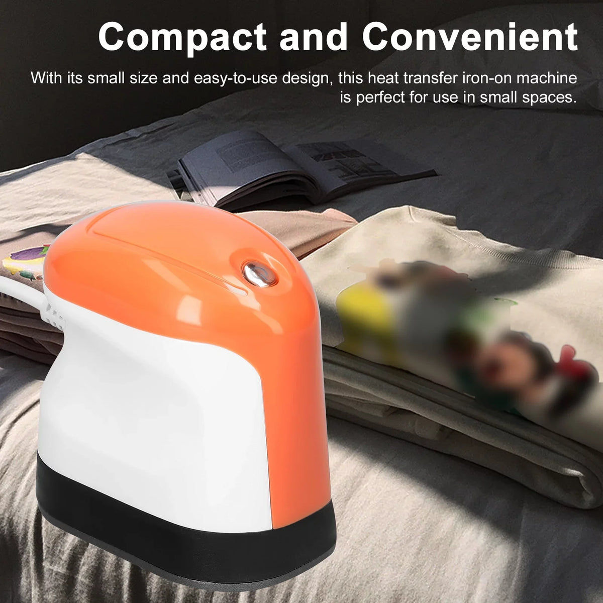 Multi-modes Iron Machine Heating Hat Portable T-shirts Transfer Heat DIY Easy Clothes Multifunctional for Electric Bags Auto Compact Carevas Iron-On Press Machine