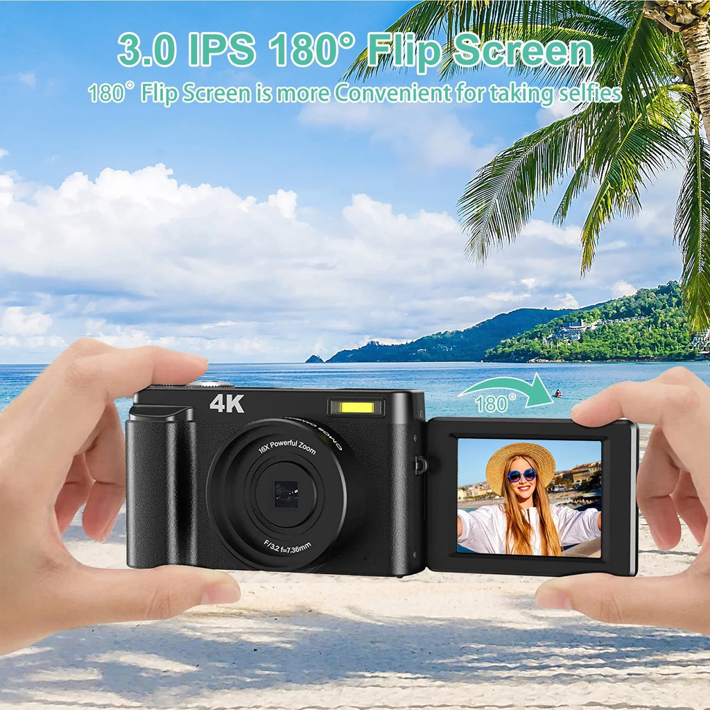 for Photography Cameras YouTube Autofocus Video Digital for 4K Camera Card Digital 32GB 16X 48MP with Camera Zoom Vlogging