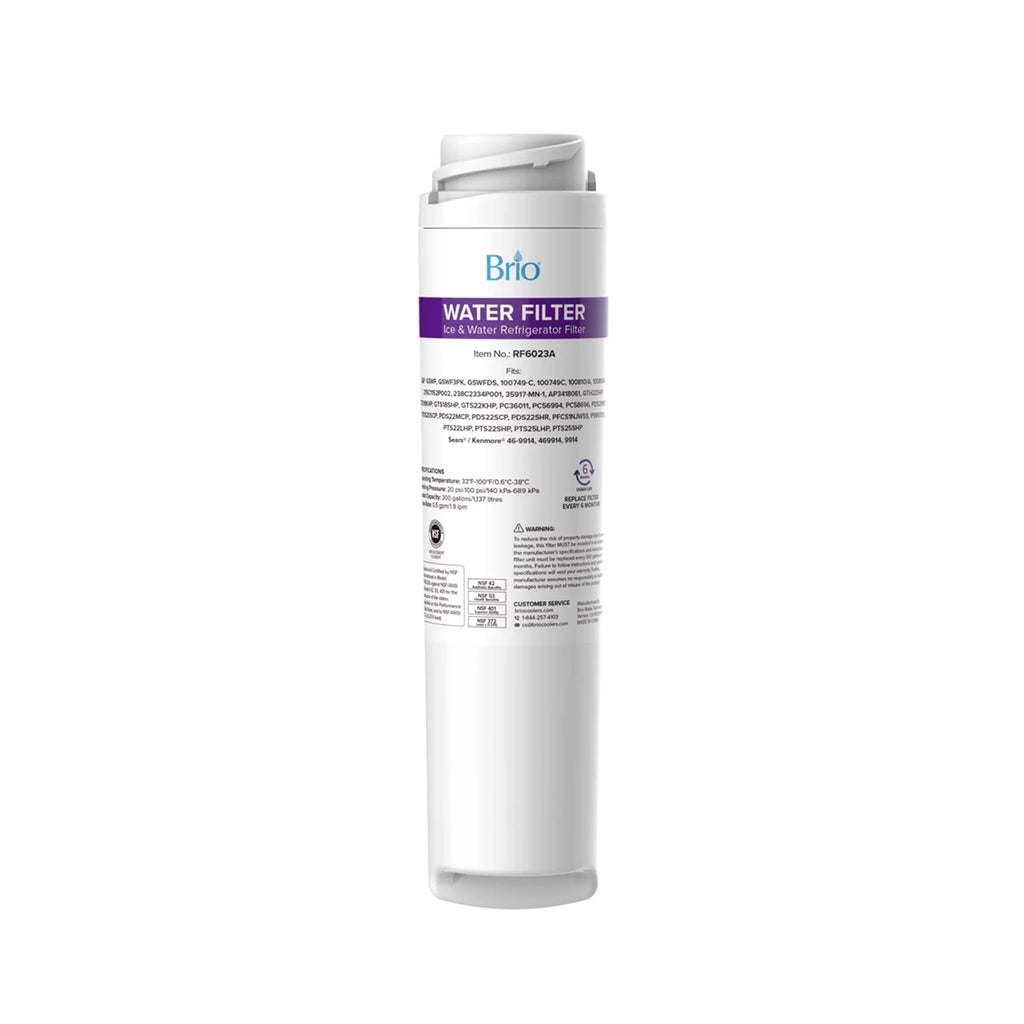 Filter GSWF, 100749C, liquid GE Replacement WIth GSWF3PK, Refrigerator 6023A 100749-C, 100810A 100810/A, Brio Compatible GSWFDS,