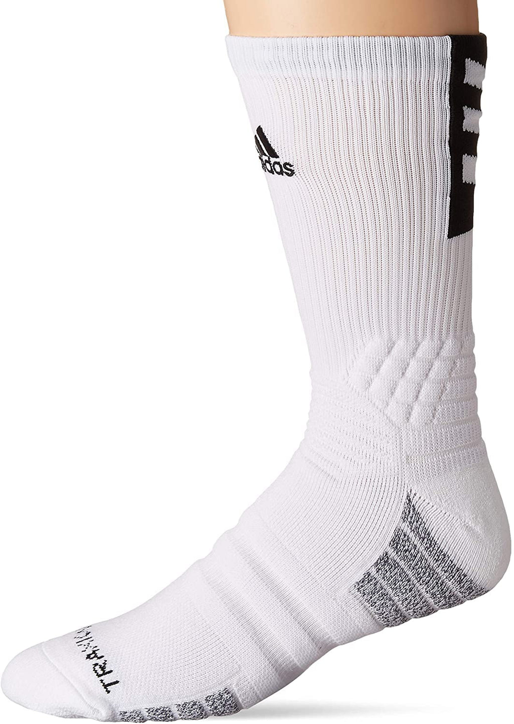 White/Black Crew Creator 365 Unisex-Adult Basketball (1-Pair) X-Large Socks