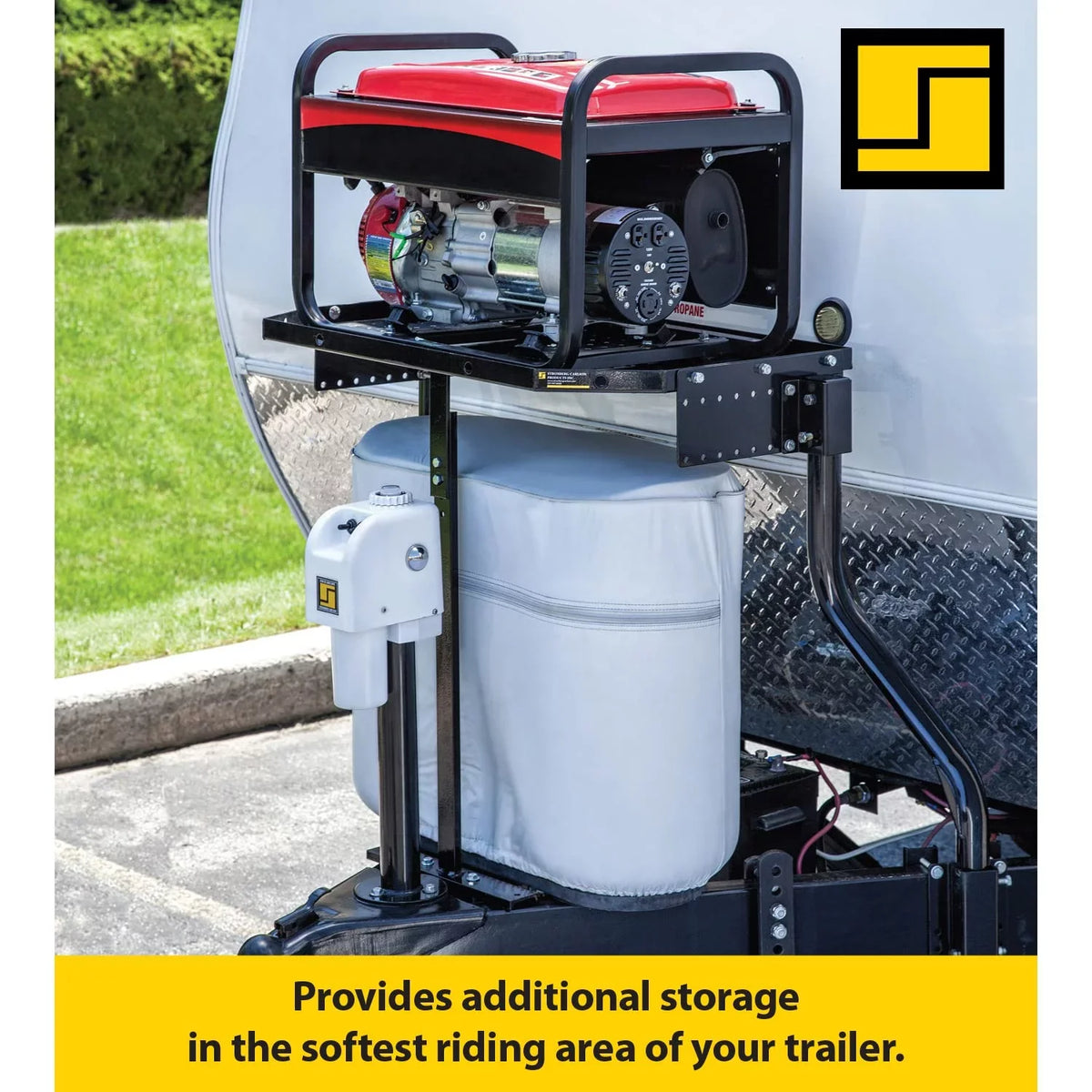 A-Frame Generator Tray RVs Storage exterior for Stromberg Black and Campers Carrier Trailer Carlson CC-255 Cargo - and for -