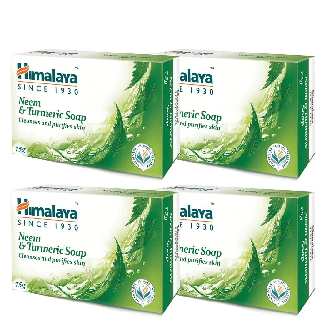 Neem Soap, 75g & (Pack 4) of Turmeric, Himalaya