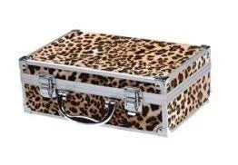 51pc Case Make Up Leopard w/ Set Beauty Premium Cosmetics Cameo Aluminum
