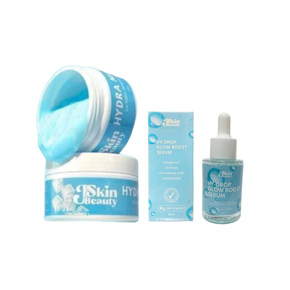 Hydra JSkin Ice Glowing Moist Mask Sleeping liquid Skin Beauty & Combo: Hydrop-Glow Boost Serum