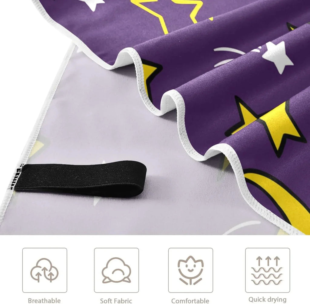 Stars Compact and Camping for Swimming Travel Quick - Dry Moon Towel Oversized Beach Absorbent Holiday（419） Super Towel Bestwell Lightweight - Towels