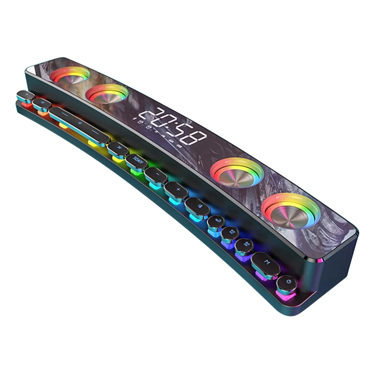 PC Stereo Tablet Stereo Box Computer Bass Input 3600mAh Laptop HiFi BT Speaker for Music Sound Audio Subwoofer Game Speaker Clock Surround Wireless Bar 3D 3.5mm soaiy/SH39 Player Smartphone MP3 Sound