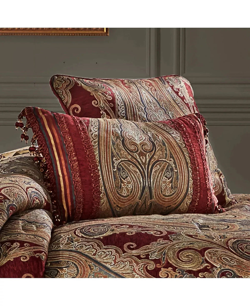 23″, Red Rousseau York x Pillow, 15″ New Queen Decorative J Boudoir