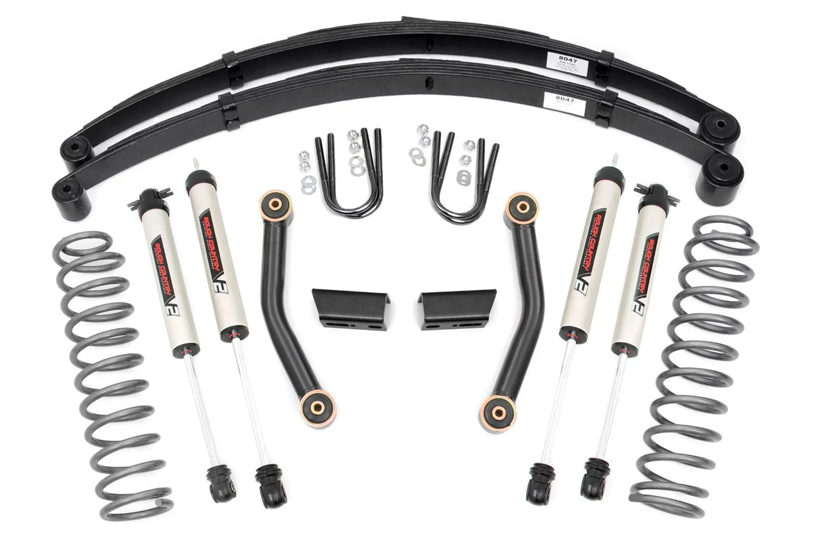 XJ Shocks w/V2 Cherokee Kit Lift - Jeep 1984-2001 630X70 Country for Rough 3"