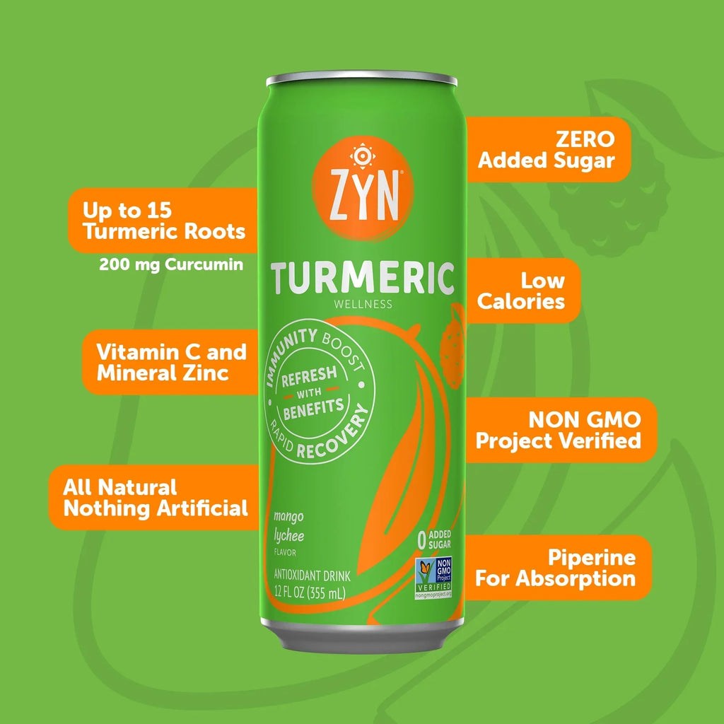 Immunity Recovery (6 Turmeric Wellness & Mango pack) Drinks ZYN - Lychee