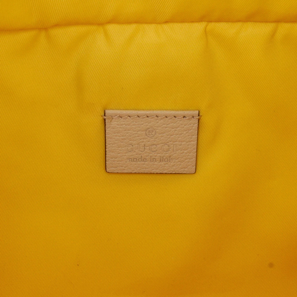 Yellow Belt (New Bag Defects) Unisex For Pre-Owned Love Fabric Authenticated with Nylon Blind