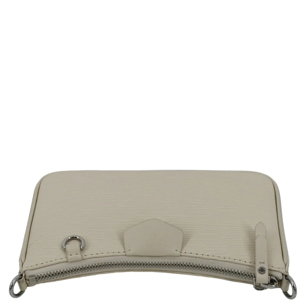 Easy Bag Leather Epi Cream Shoulder Strap Pouch On Pre-owned