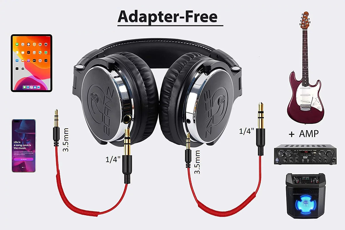 Black, 2ONE Over-Ear 2CANZ Professional Headphones, DJ