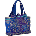 Large Indigo Laurel Cats Burch Tote Cutout (Indigo Cats) Shoulder