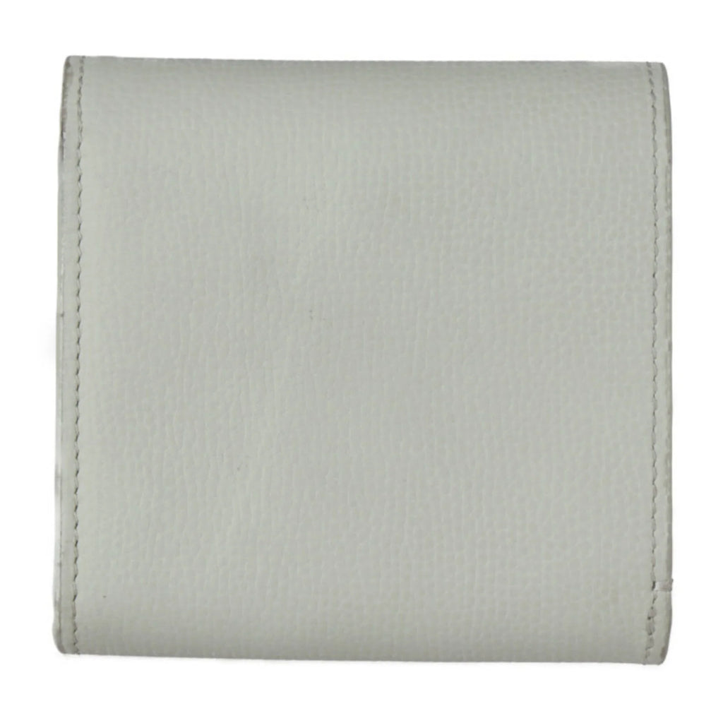 L-shaped compact ANAGRAM series metal Loewe light C821L57X01 WALLET green COMPACT (Good) fastener silver flap fittings Pre-Owned folio LOEWE wallet Anagram FLAP leather
