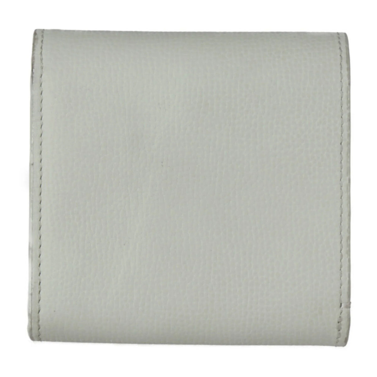 L-shaped compact ANAGRAM series metal Loewe light C821L57X01 WALLET green COMPACT (Good) fastener silver flap fittings Pre-Owned folio LOEWE wallet Anagram FLAP leather