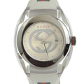 Watch Men's Silver Sink Display Used Authenticated Rubber Stainless Analog 137.1 Dial Steel Quartz x
