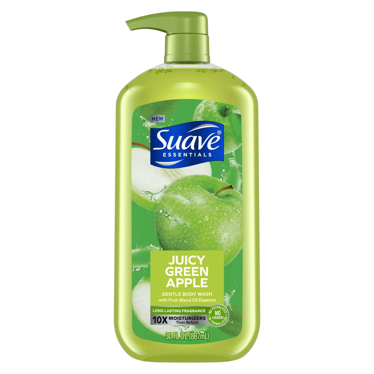 Wash; ; 30 Suave Juicy Body Essentials Gentle oz Green