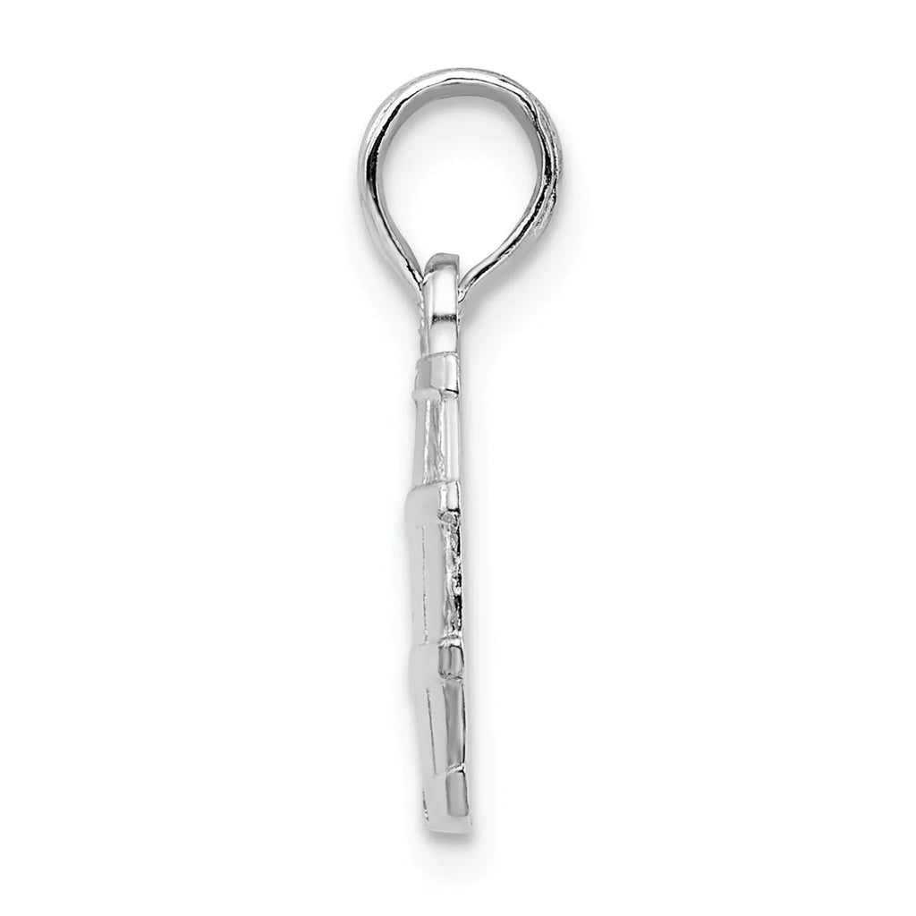 Silver Finest Gold with Sterling Grapes Barrel Polished Pendant wine