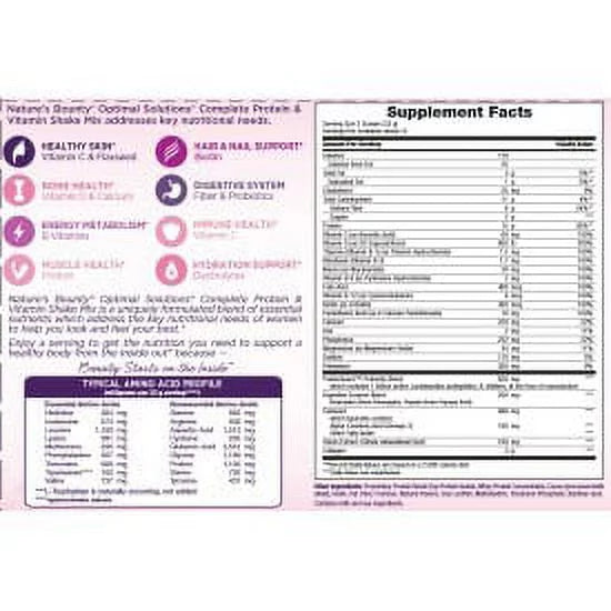 Lb Solutions 1 Nature's Powder Vanilla, Collagen, With Bounty Protein Optimal