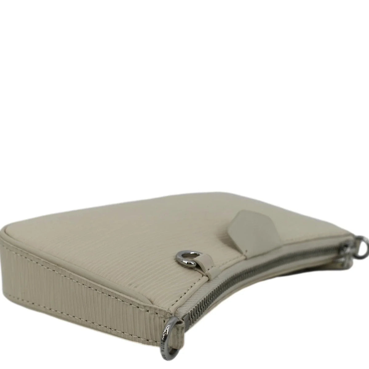 Easy Bag Leather Epi Cream Shoulder Strap Pouch On Pre-owned